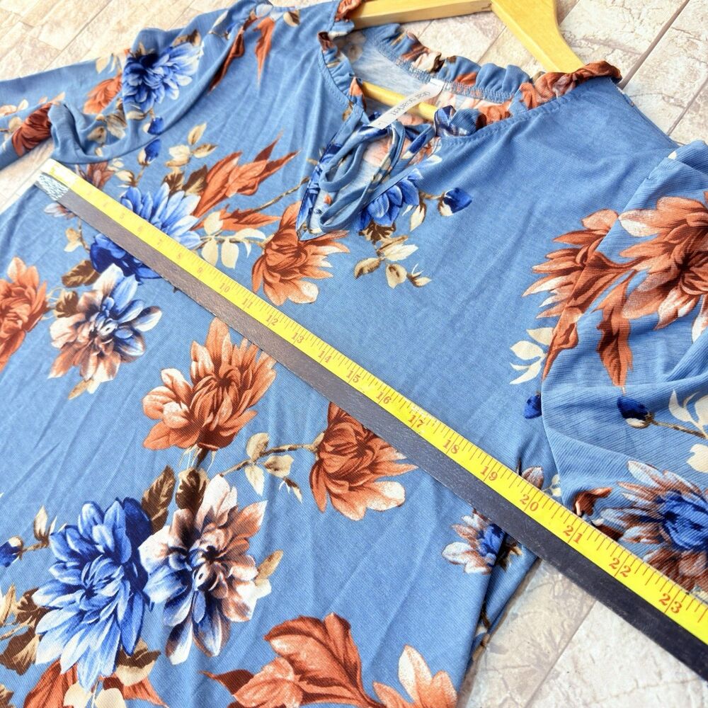 NEW DEAR SCARLETT Women's L Lizzy Long Sleeve Floral V-Neck Blouse - Picture 7 of 12